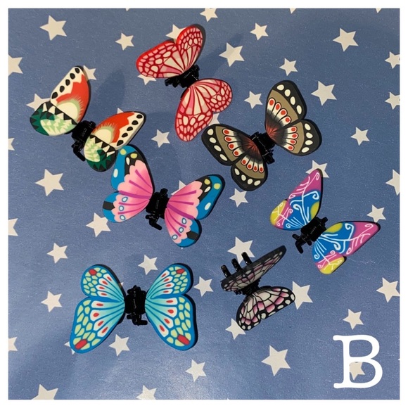Seven Butterfly Claw Hair Clips - Picture 4 of 11